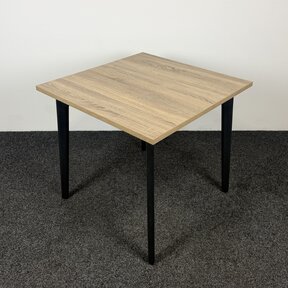 Refurbished Tafel - Zwart Onderstel | 80 x 80 cm
