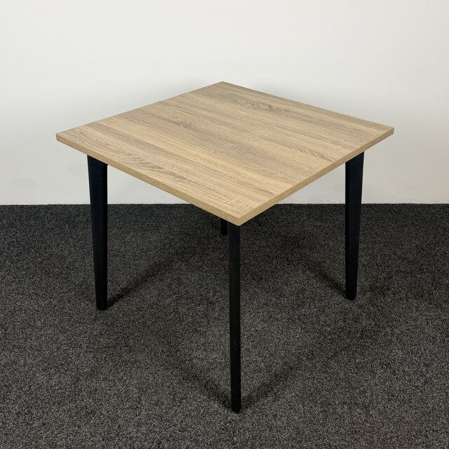 Refurbished Tafel - Zwart Onderstel | 80 x 80 cm