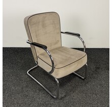 Fauteuil - Taupe | Chroom Onderstel