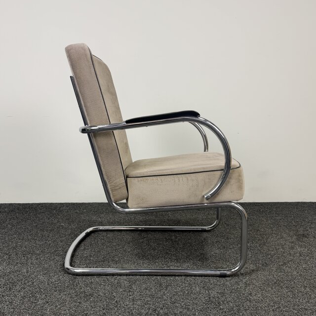 Fauteuil - Taupe | Chroom Onderstel