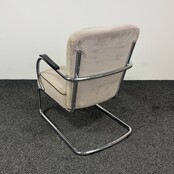 Fauteuil - Taupe | Chroom Onderstel