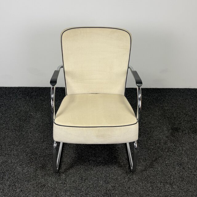 Fauteuil - Crème | Chroom Onderstel