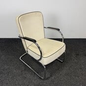 Fauteuil - Crème | Chroom Onderstel