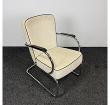 Fauteuil - Crème | Chroom Onderstel
