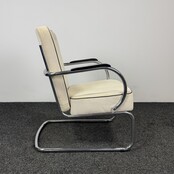 Fauteuil - Crème | Chroom Onderstel