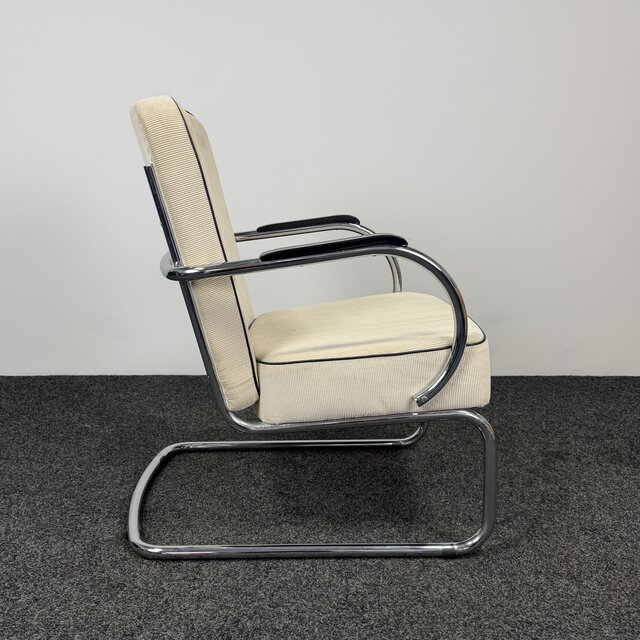 Fauteuil - Crème | Chroom Onderstel