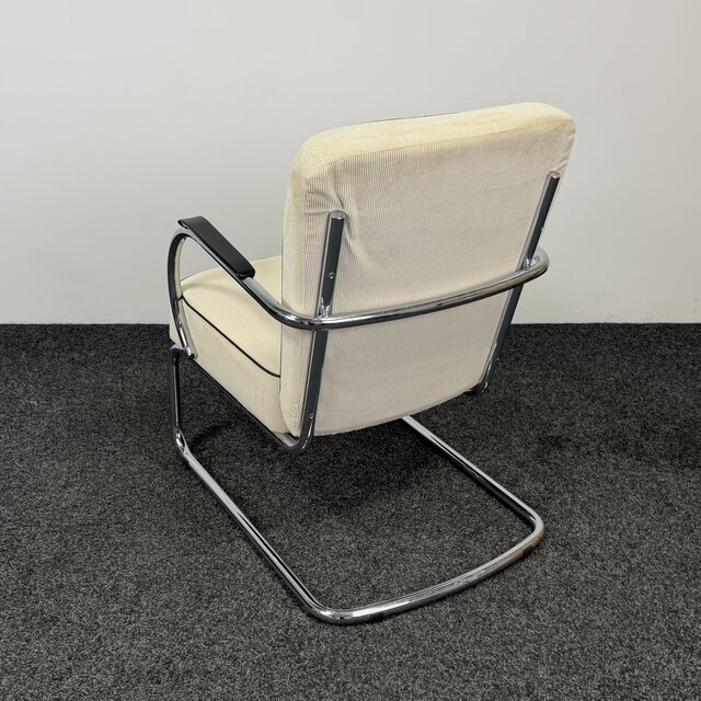 Fauteuil - Crème | Chroom Onderstel