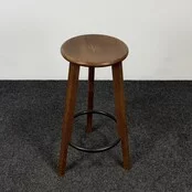 Donker Houten Barkruk | 3-Poot