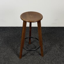 Donker Houten Barkruk | 3-Poot