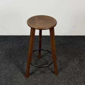 Donker Houten Barkruk | 3-Poot