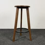 Donker Houten Barkruk | 3-Poot