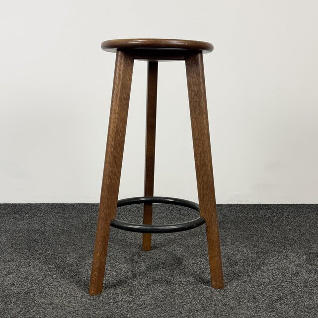 Donker Houten Barkruk | 3-Poot