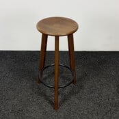Donker Houten Barkruk | 3-Poot
