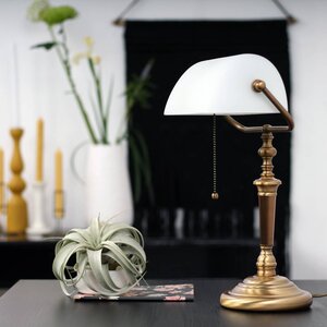 Steinhauer Klassieke Bankierslamp Ancilla brons wit