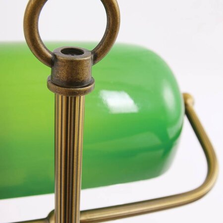 Steinhauer Klassieke Bankierslamp Ancilla brons groen