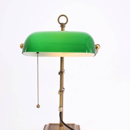 Steinhauer Klassieke Bankierslamp Ancilla brons groen