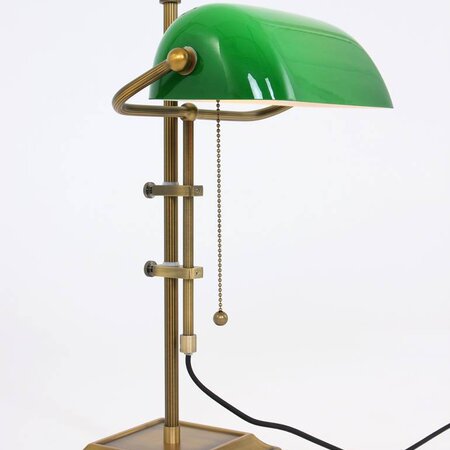 Steinhauer Klassieke Bankierslamp Ancilla brons groen