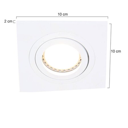 Steinhauer Moderne Inbouwspot Square vierkant wit