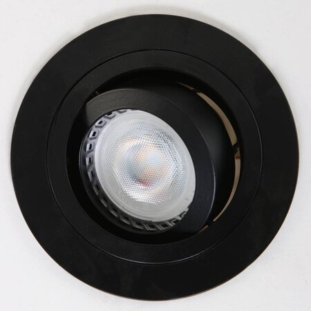 Steinhauer Moderne Inbouwspot Round rond zwart