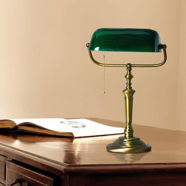 Steinhauer Klassieke - Tafellamp - Brons - Bankierslamp - Ancilla