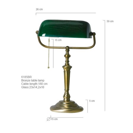 Steinhauer Klassieke Bankierslamp Ancilla brons