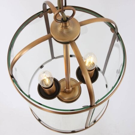 Steinhauer Klassieke hanglamp Pimpernel 2-lichts brons