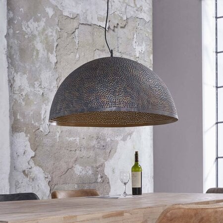 BelaLuz Industriële hanglamp Cambal Ø70 cm zwart bruin