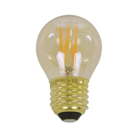 BelaLuz Lichtbron E27 LED 4W kogel 4,5 cm Filament Amber Dimbaar