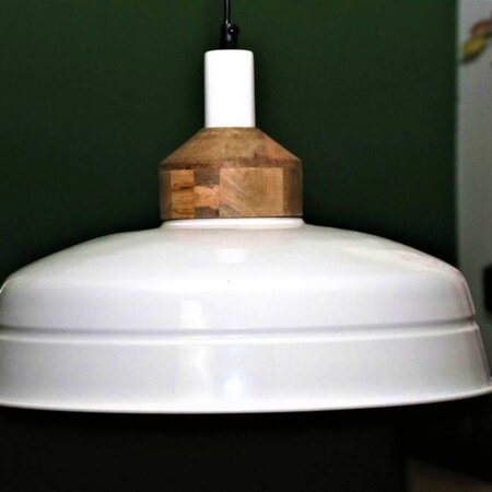 BelaLuz Landelijke hanglamp Helsinki Hout wit