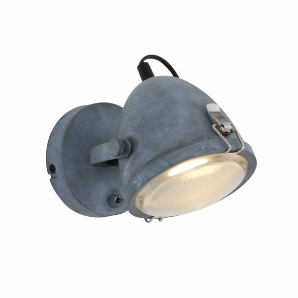 Mexlite Industriële - Wandlamp - Grijs - 1 lichts - Dex