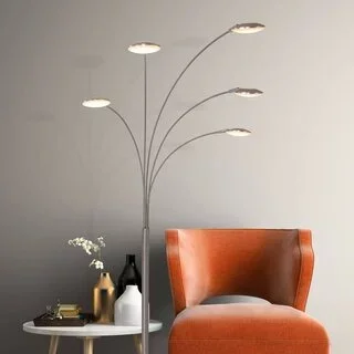 Vloerlamp Springfield Staal 5-lichts