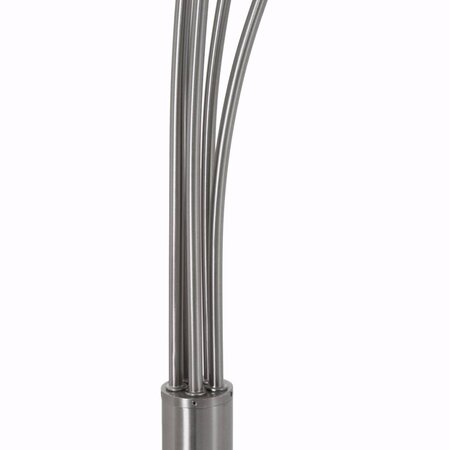 Mexlite Moderne vloerlamp Springfield 5-lichts staal