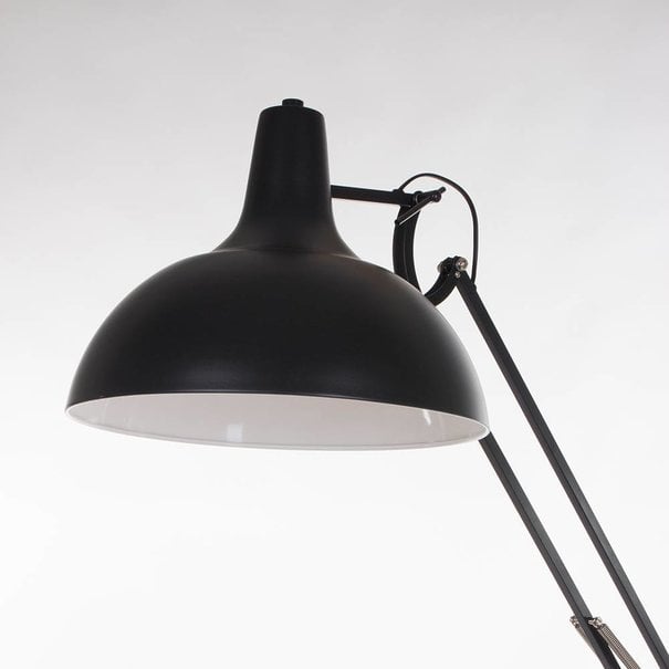 Mexlite Industriële - Vloerlamp - Zwart - Verstelbaar - Office XXL