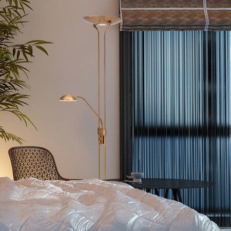 Mexlite Klassieke vloerlamp Biron LED brons