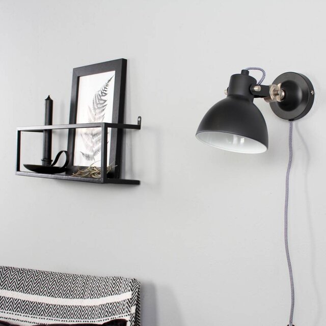 Wandlamp Dominique Zwart