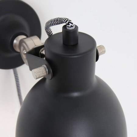 Mexlite Moderne wandlamp Dominique zwart