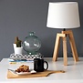 Landelijke - Tafellamp - Wit - Hout - Bess