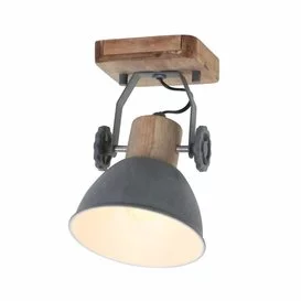 Opbouwspot Gearwood 1-lichts Grijs