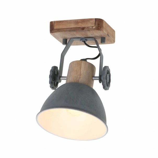 Mexlite Landelijke - Opbouwspot - Grijs - 1 lichts - Gearwood