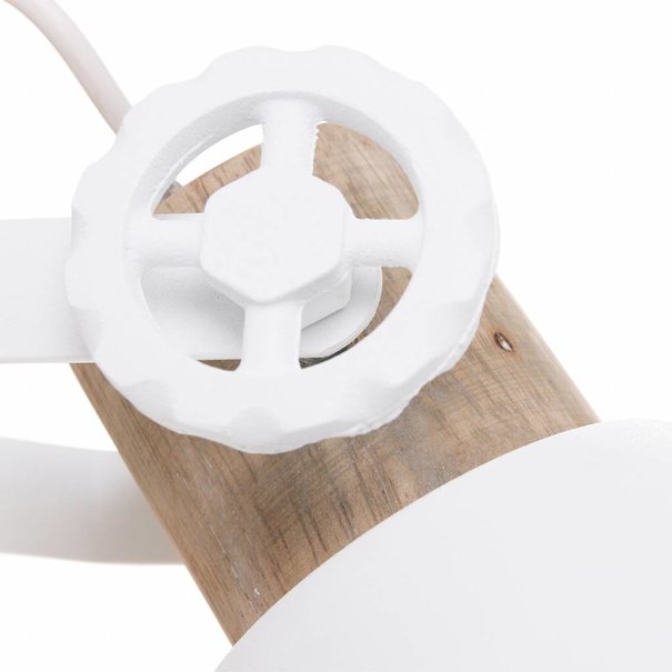 Mexlite Landelijke - Wandlamp - Wit - 1 lichts - Gearwood