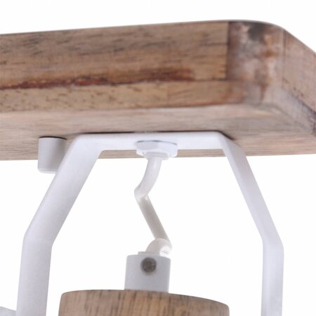 Mexlite Landelijke opbouwspot Gearwood 2-lichts wit