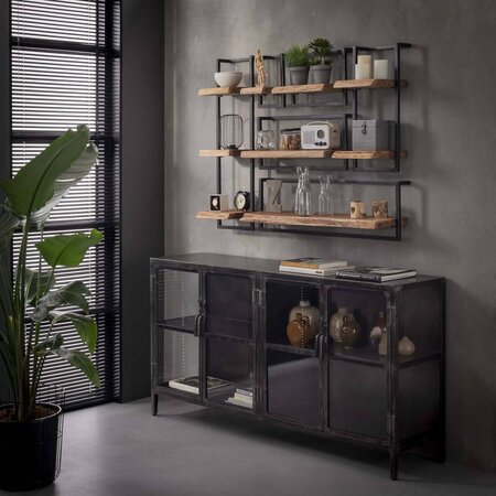 BelaLuz Landelijke wandplank Orlando 30 x 65 cm acaciahout