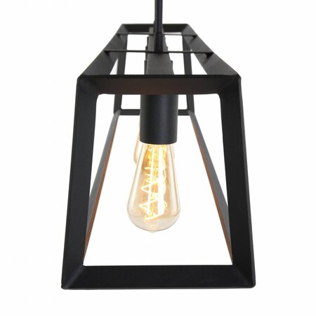 Mexlite Industriële hanglamp Buckley 4-lichts zwart