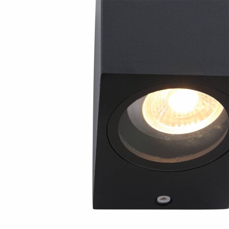 Steinhauer Moderne buiten wandlamp Logan 2-lichts vierkant zwart