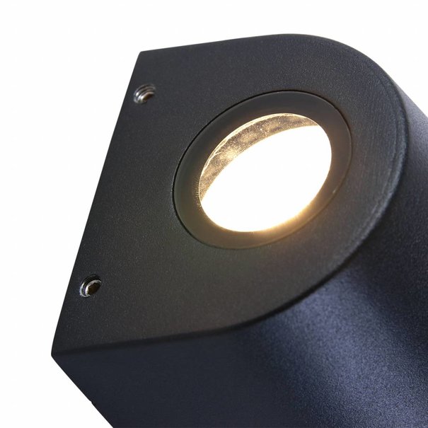 Steinhauer Moderne - Buiten wandlamp - Zwart - 2 lichts taps - Logan