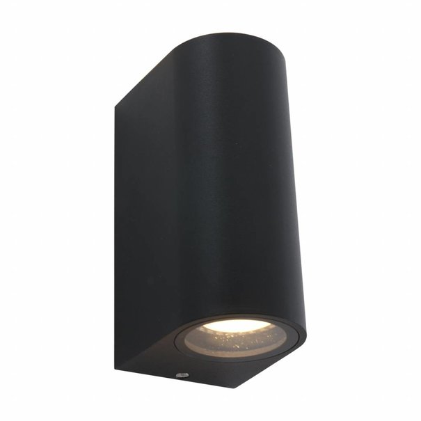 Steinhauer Moderne - Buiten wandlamp - Zwart - 2 lichts rond - Logan