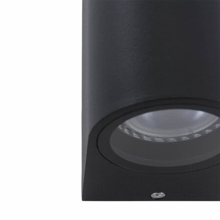Steinhauer Moderne buiten wandlamp Logan 2-lichts rond zwart