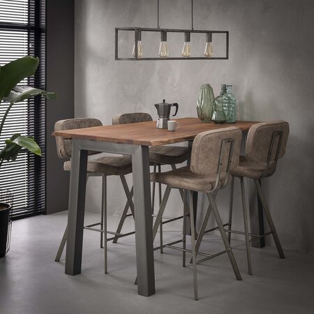 BelaLuz Landelijke bartafel Bruno 147 cm massief acaciahout