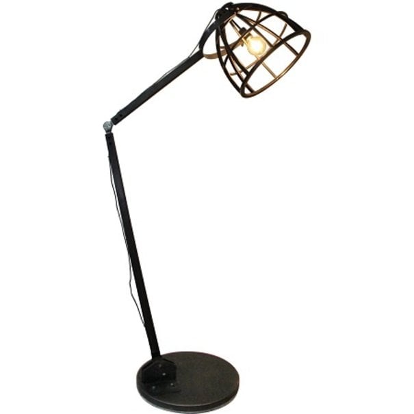Freelight Industriële - Vloerlamp - Zwart - Verstelbaar - Birdie