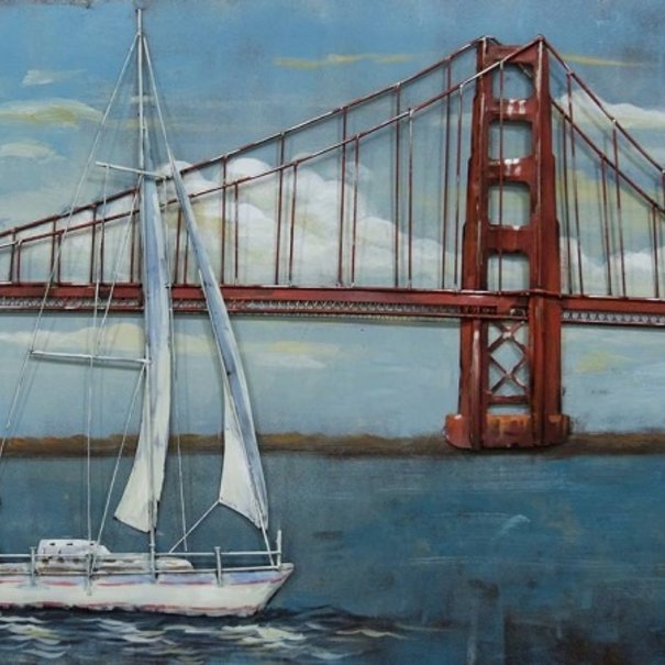 3D Schilderij San Francisco bridge 80 x 120 cm